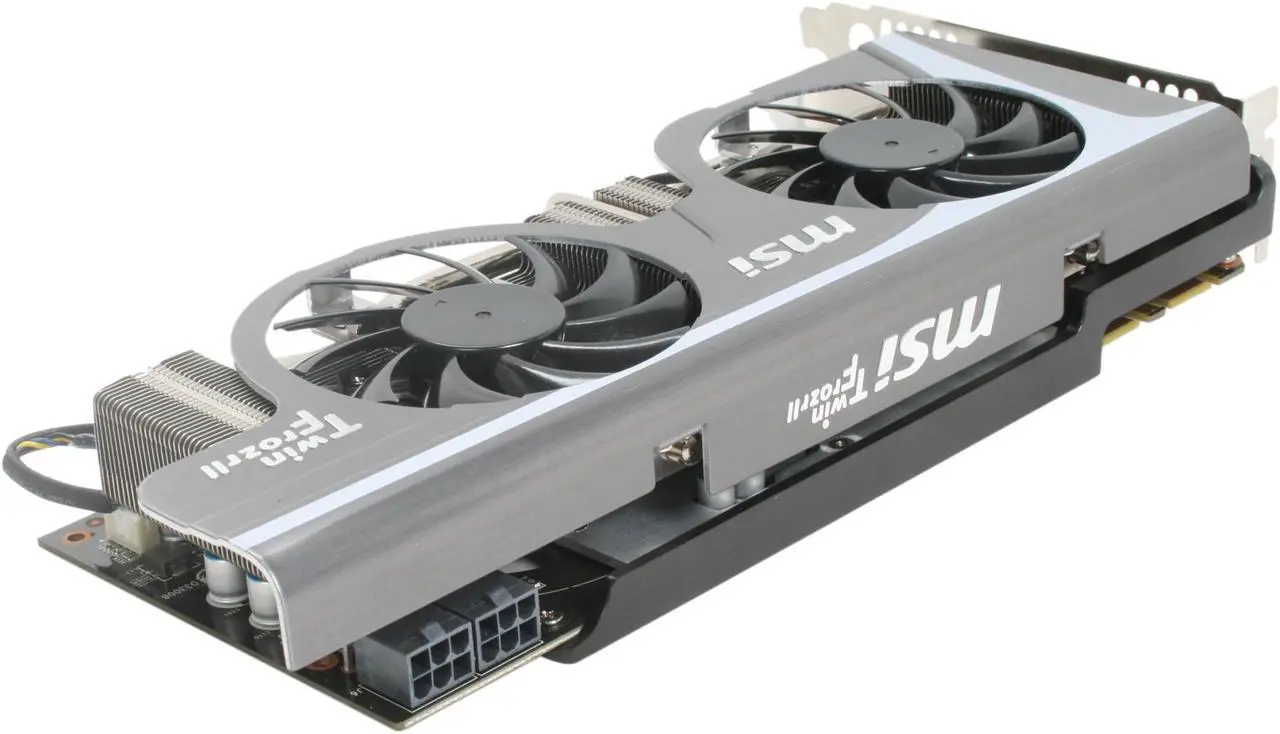 Alt view image 5 of 6 - MSI GeForce GTX 465 (Fermi) 1GB GDDR5 PCI Express 2.0 x16 SLI Support Graphics Card N465GTX Twin Frozr II