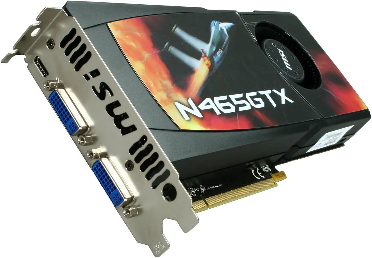 Main image of MSI GeForce GTX 465 (Fermi) 1GB GDDR5 PCI Express 2.0 x16 SLI Support Graphics Card N465GTX-M2D1G