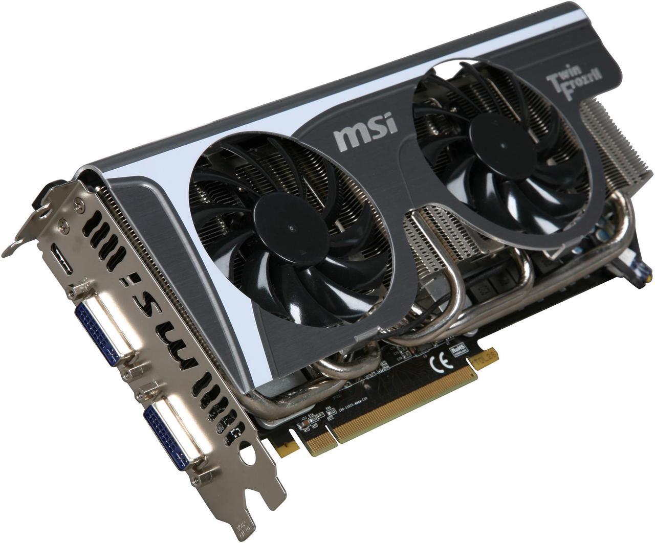 MSI GeForce GTX 470 (Fermi) 1280MB GDDR5 PCI Express 2.0 x16 SLI Support Video Card N470GTX Twin Frozr II