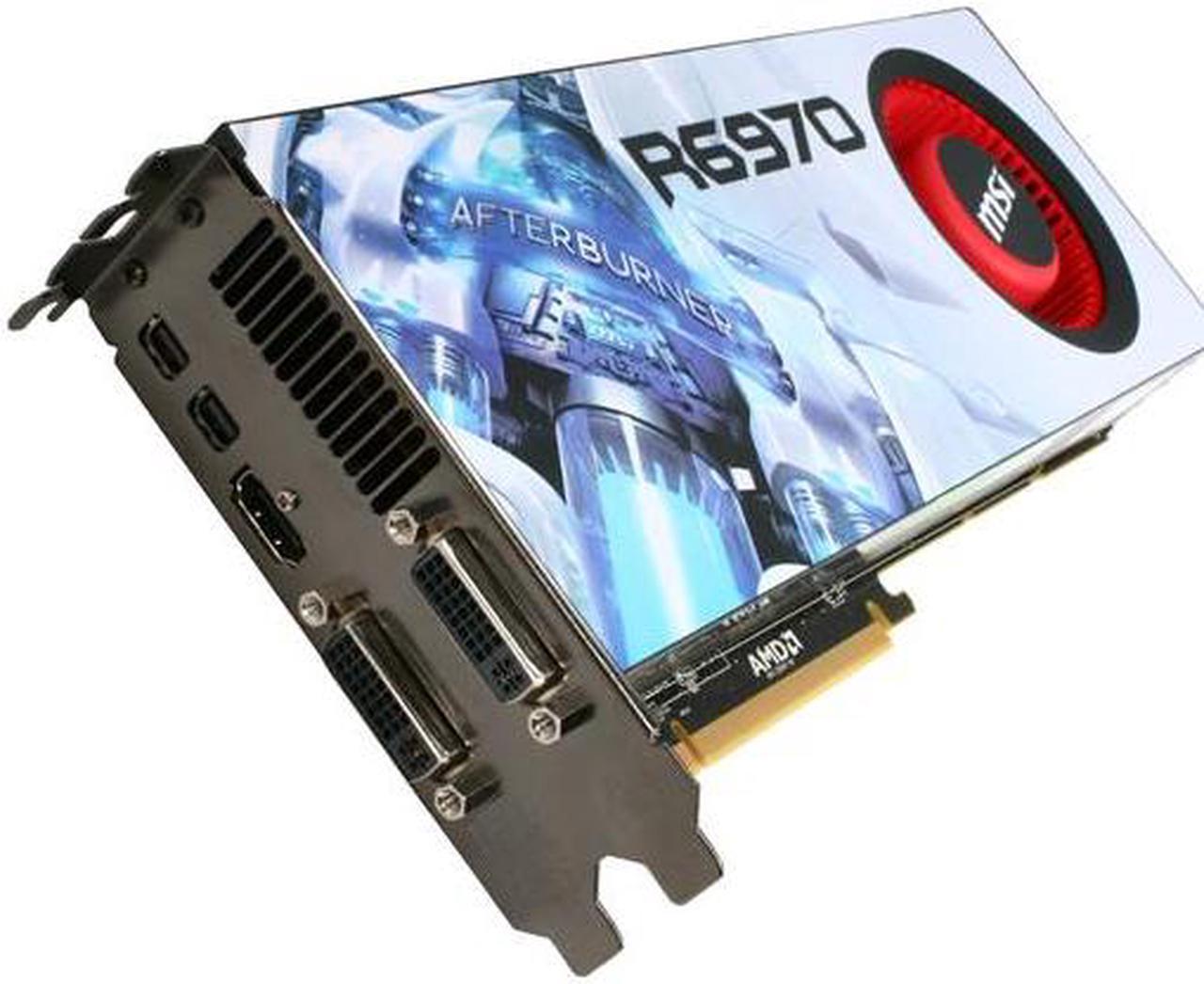 Main image of MSI Radeon HD 6970 2GB GDDR5 PCI Express 2.1 x16 CrossFireX Support Video Card with Eyefinity R6970-2PM2D2GD5