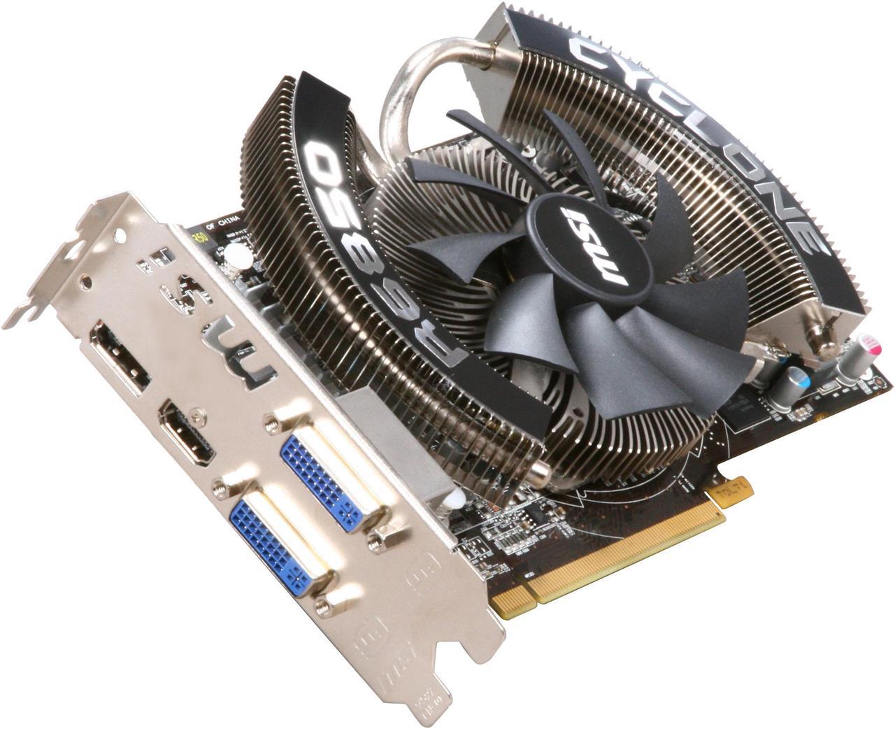 MSI Radeon HD 6850 1GB GDDR5 PCI Express 2.1 x16 CrossFireX Support Video Card with Eyefinity R6850 Cyclone PE/OC