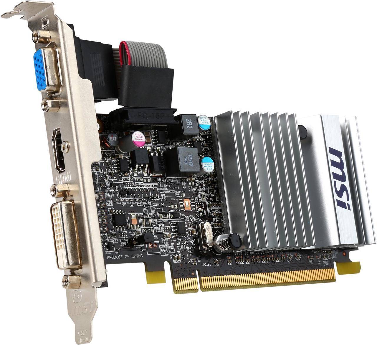 MSI Radeon HD 5450 1GB DDR3 PCI Express 2.1 x16 Low Profile Video Card R5450-MD1GD3H/LP-R