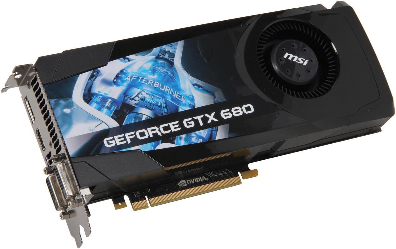 MSI GeForce GTX 680 2GB GDDR5 PCI Express 3.0 x16 SLI Support Video Card N680GTX-PM2D2GD5