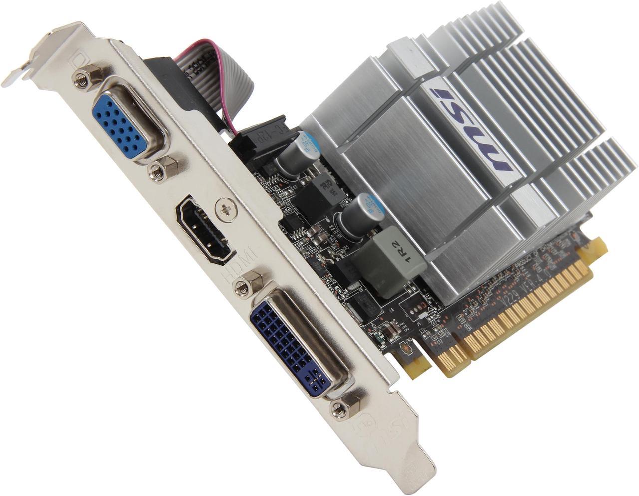 MSI GeForce 210 512MB onboard (TurboCache 1GB) DDR3 PCI Express 2.0 x16 Low Profile Ready Video Card N210-MD512D3H/TC