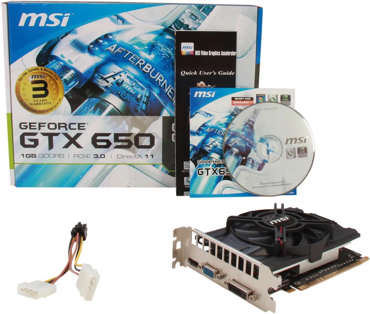 Alt view image 6 of 6 - MSI GeForce GTX 650 1GB GDDR5 PCI Express 3.0 x16 Graphics Card N650-MD1GD5/OC