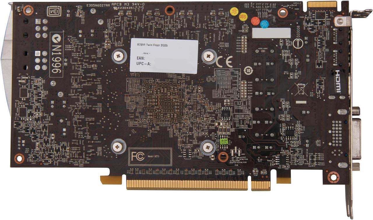 Alt view image 4 of 6 - MSI Radeon HD 7850 2GB GDDR5 PCI Express 3.0 x16 CrossFireX Support Graphics Card R7850 Twin Frozr 2GD5