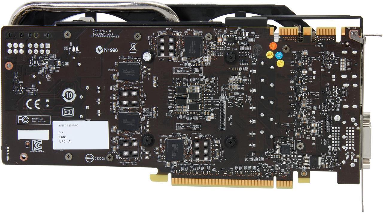 Alt view image 4 of 6 - MSI Gaming N760 TF 2GD5/OC G-SYNC Support GeForce GTX 760 2GB 256-Bit GDDR5 PCI Express 3.0 SLI Support Video Card