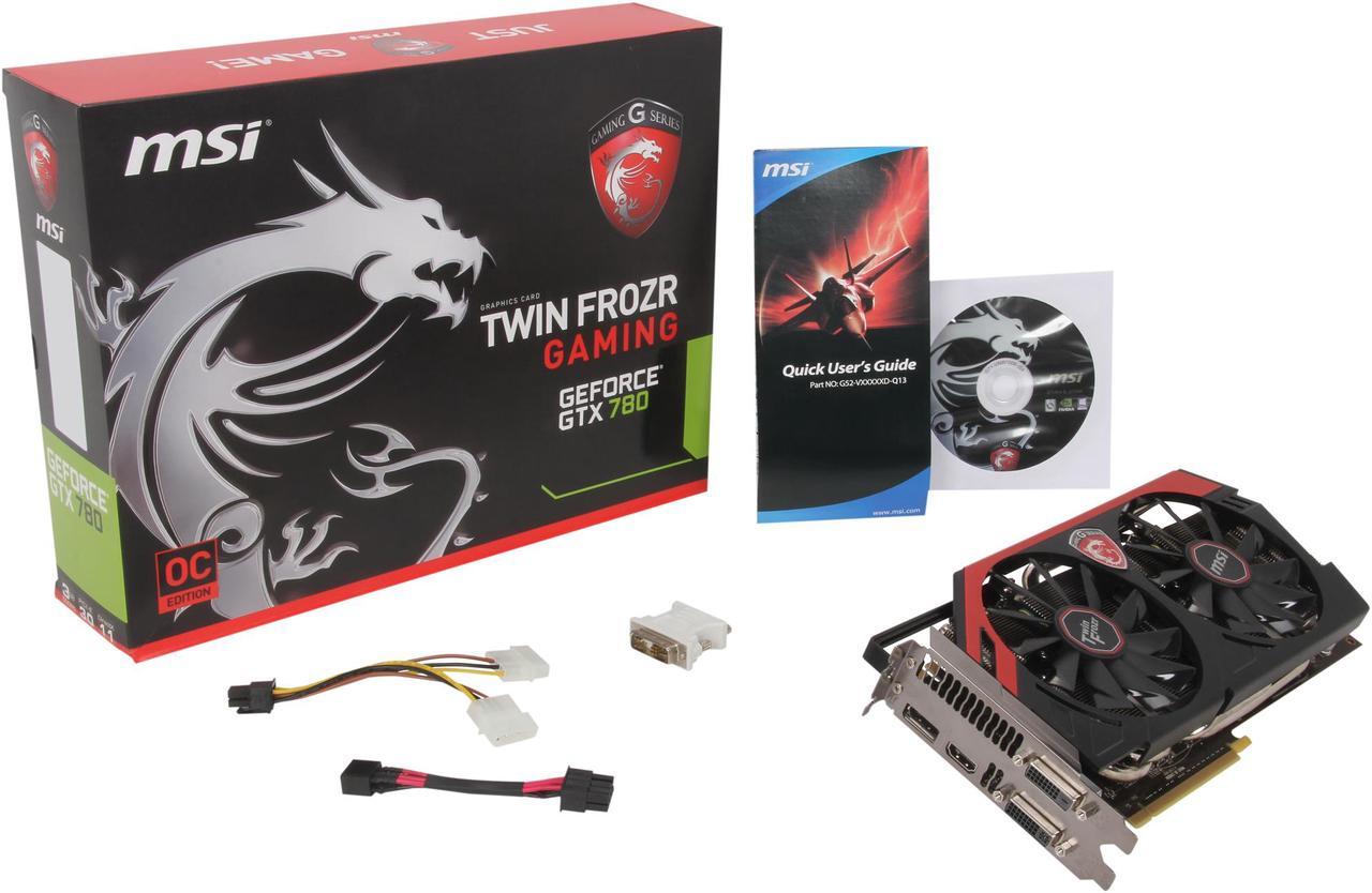 Alt view image 6 of 6 - MSI Gaming N780 TF 3GD5/OC G-SYNC Support GeForce GTX 780 3GB 384-Bit GDDR5 PCI Express 3.0 SLI Support Video Card