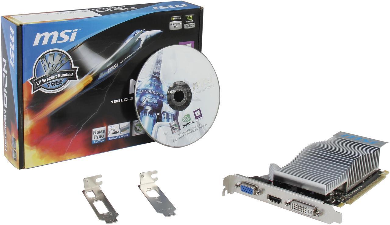 Alt view image 5 of 5 - MSI GeForce 210 1GB DDR3 PCI Express 2.0 x16 Low Profile Graphics Card N210-MD1GD3H/LP