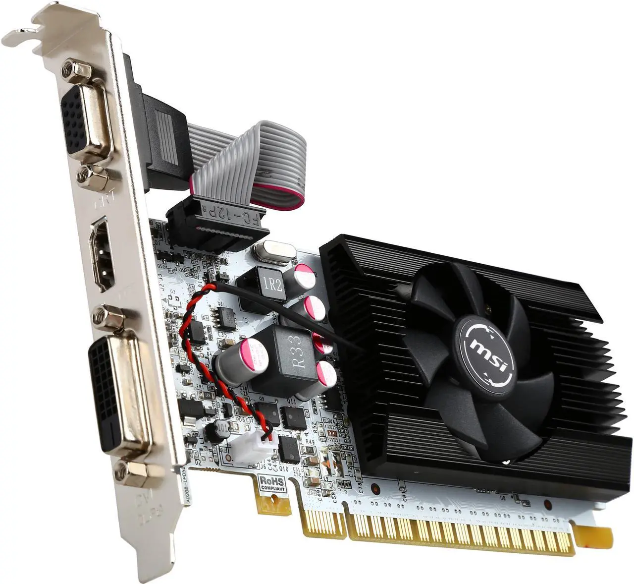 Main image of MSI GeForce GT 730 1GB GDDR5 PCI Express 2.0 x16 Low Profile Graphics Card N730K-1GD5LP/OC