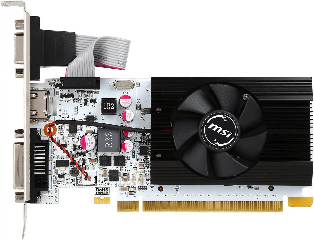 Alt view image 3 of 5 - MSI GeForce GT 730 1GB GDDR5 PCI Express 2.0 x16 Low Profile Graphics Card N730K-1GD5LP/OC