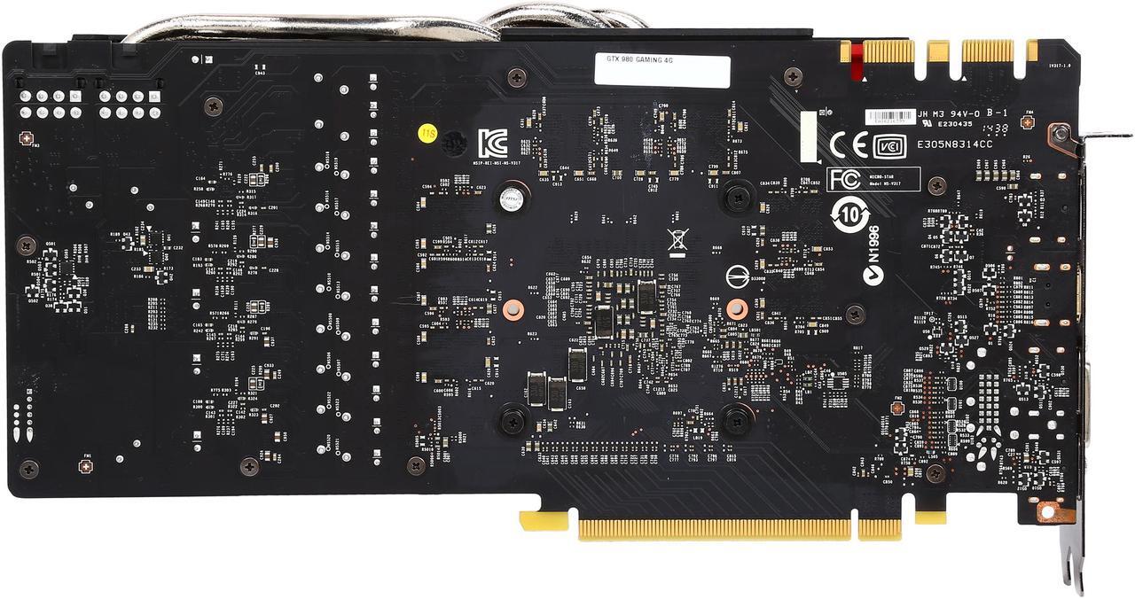 Alt view image 4 of 6 - MSI GeForce GTX 980 GAMING 4G