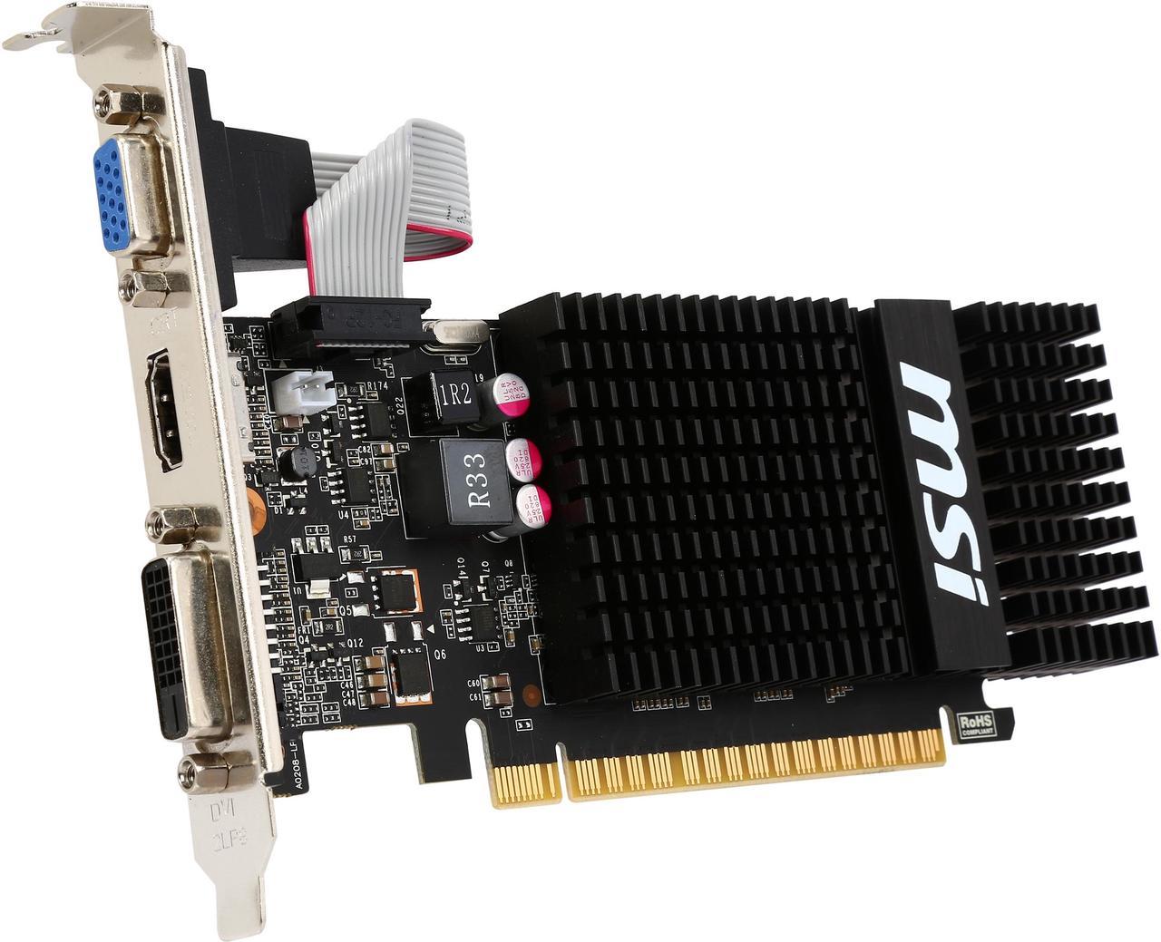 MSI GeForce GT 720 1GB DDR3 PCI Express 2.0 x16 Low Profile Video Card N720-1GD3HLP