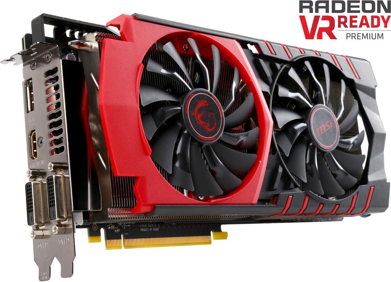 MSI Radeon R9 390 8GB GDDR5 PCI Express 3.0 CrossFireX Support Video Card R9 390 GAMING 8G