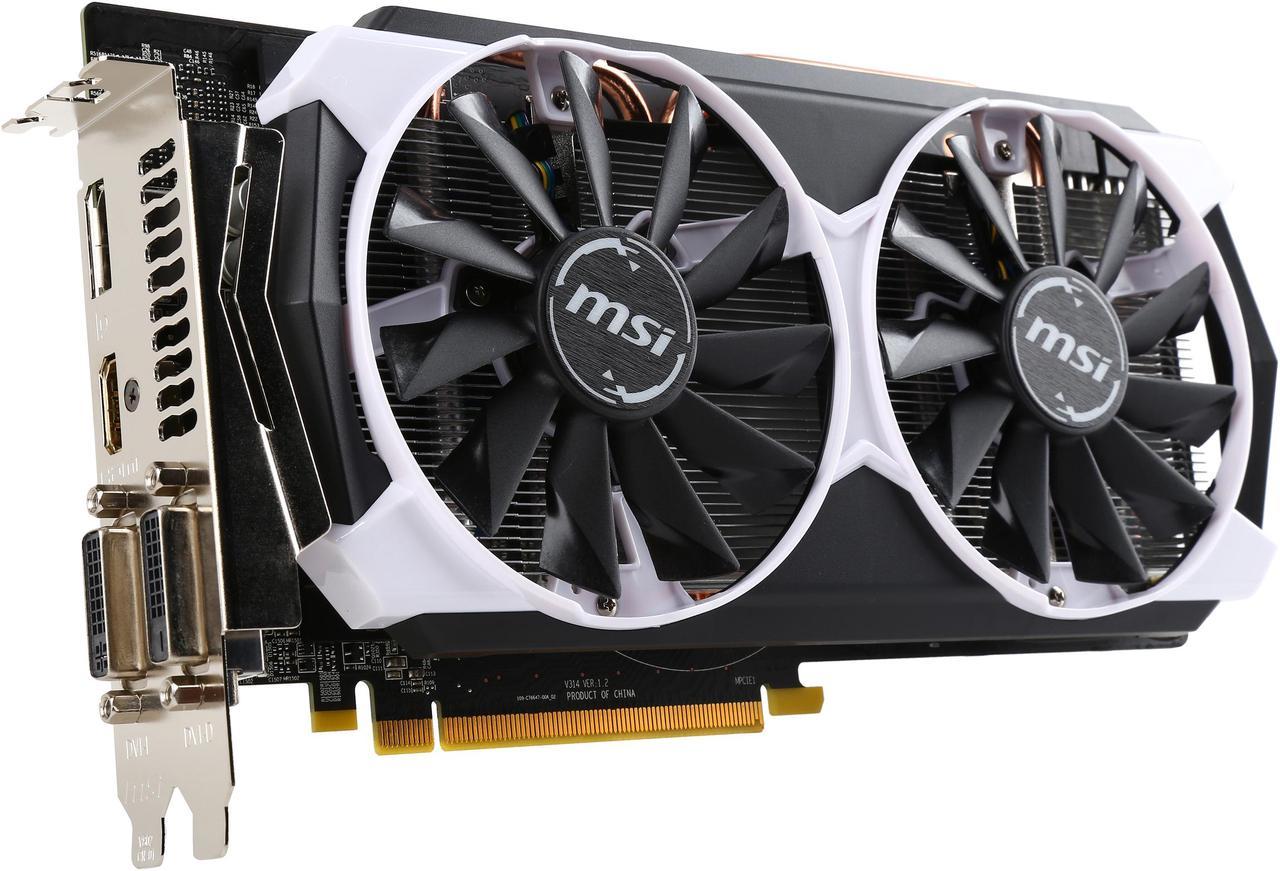 MSI Radeon R9 380 2GB GDDR5 PCI Express 3.0 x16 CrossFireX Support ATX Video Card R9 380 2GD5T OC