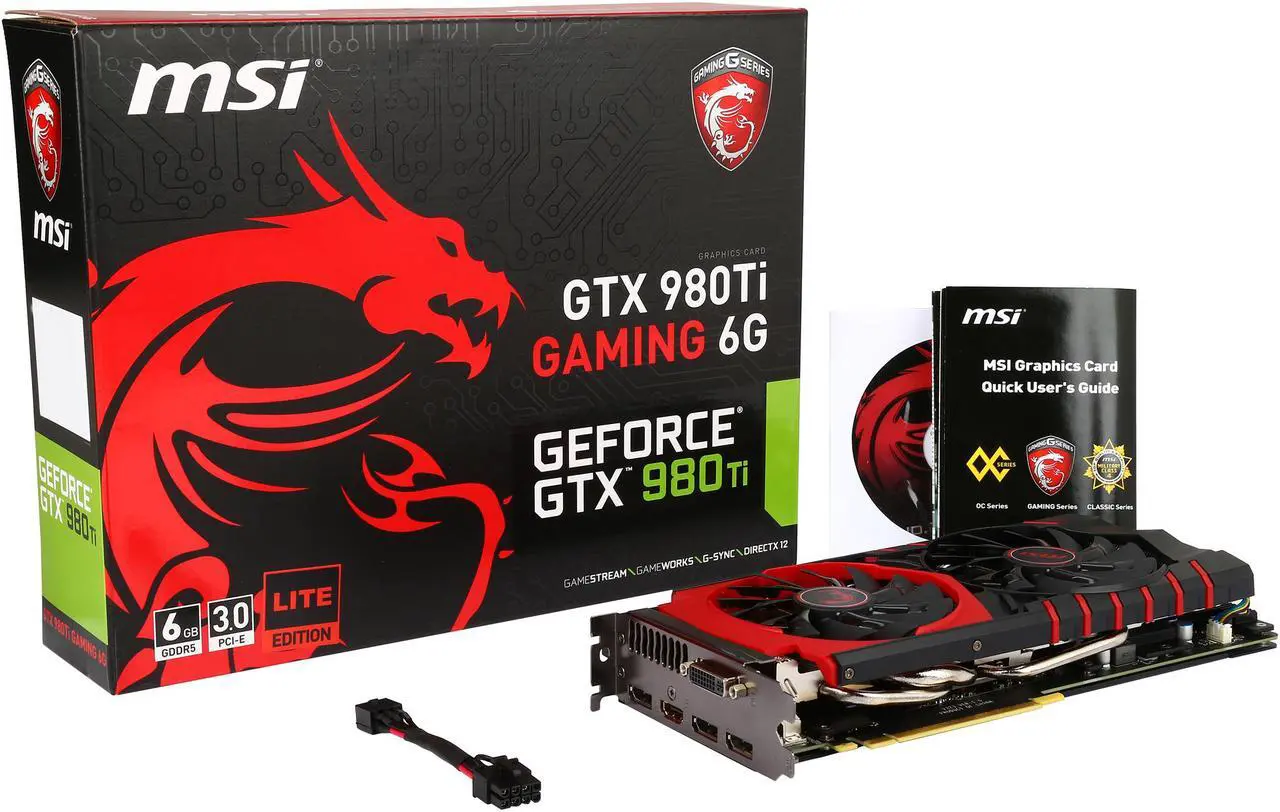 Alt view image 7 of 6 - MSI GeForce GTX 980TI GAMING 6G LE