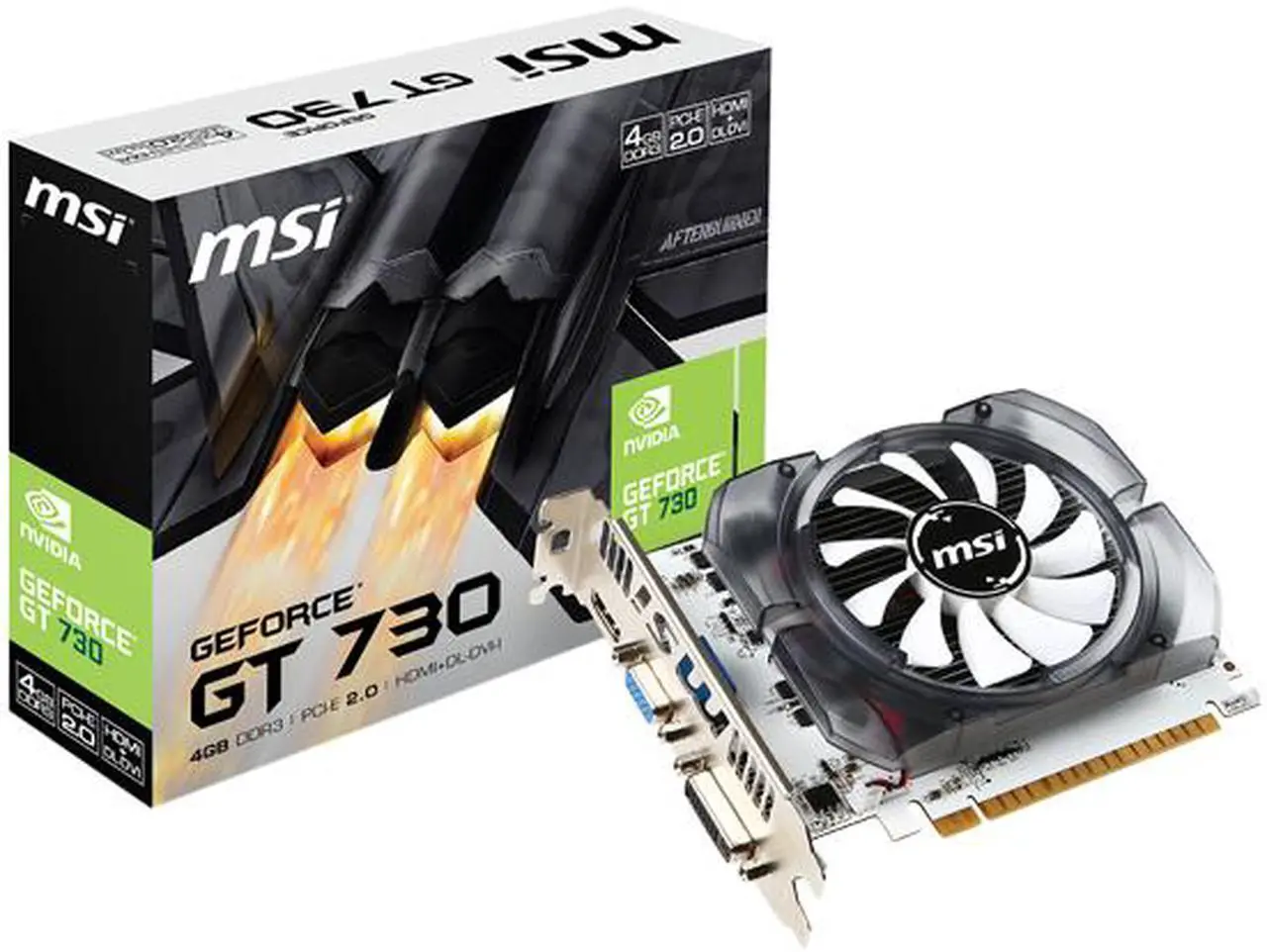 Alt view image 6 of 6 - MSI GeForce GT 730 4GB DDR3 PCI Express 2.0 x16 Graphics Card N730-4GD3V2