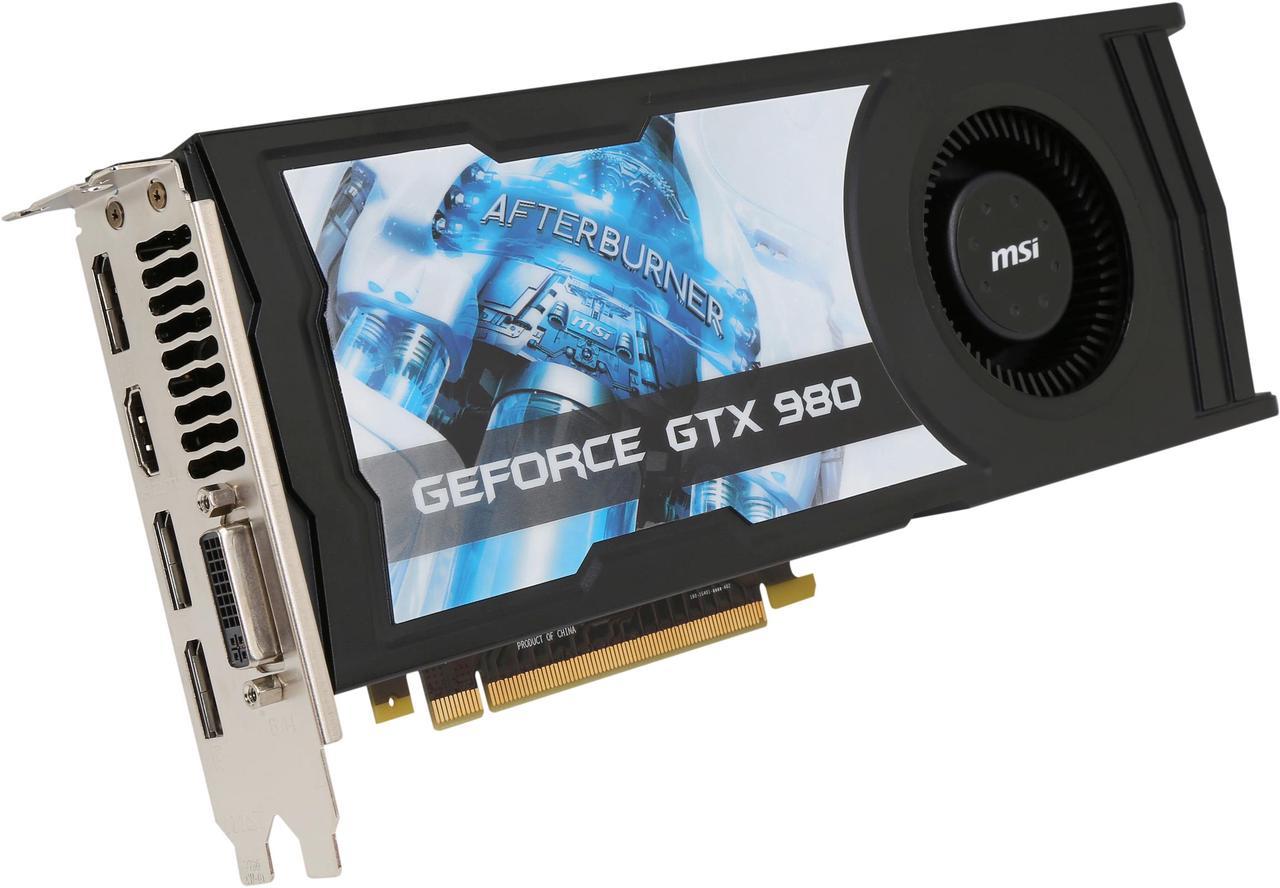 MSI GeForce GTX 980 4GB GDDR5 PCI Express 3.0 x16 SLI Support ATX Video Card GTX 980 4GD5 OCV1-R