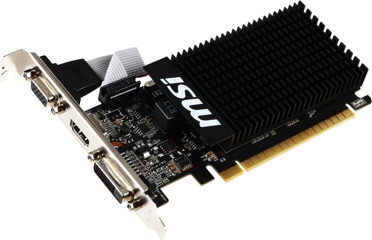 Alt view image 5 of 8 - MSI GeForce GT 710 2GB DDR3 PCI Express 2.0 x16 Low Profile Graphics Card GT 710 2GD3H LP