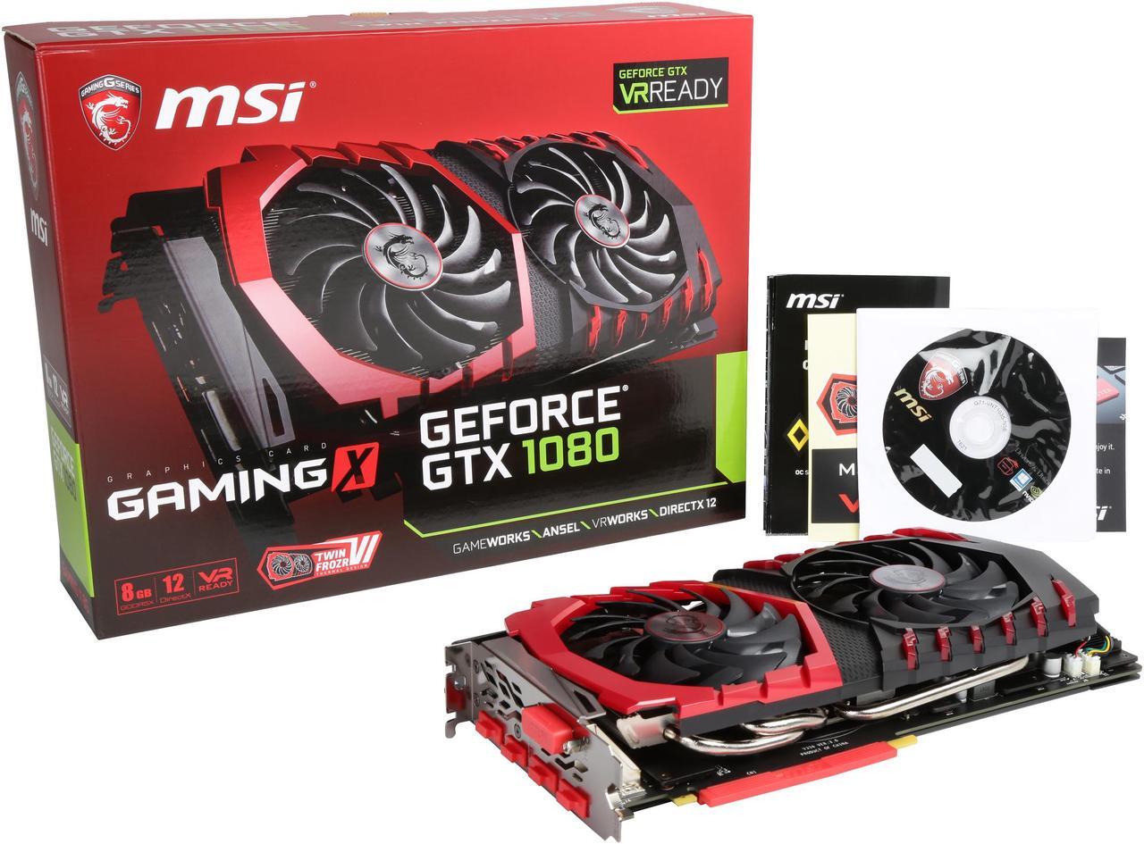 Alt view image 7 of 6 - MSI GeForce GTX 1080 8GB GDDR5X PCI Express 3.0 x16 SLI Support ATX Graphics Card GTX 1080 GAMING X 8G