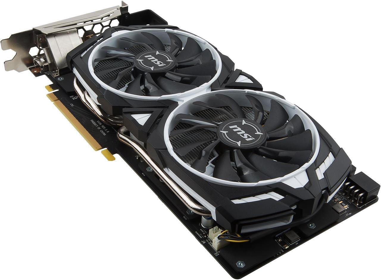 Alt view image 6 of 10 - MSI GeForce GTX 1080 8GB GDDR5X PCI Express 3.0 x16 SLI Support ATX Graphics Card GTX 1080 ARMOR 8G OC