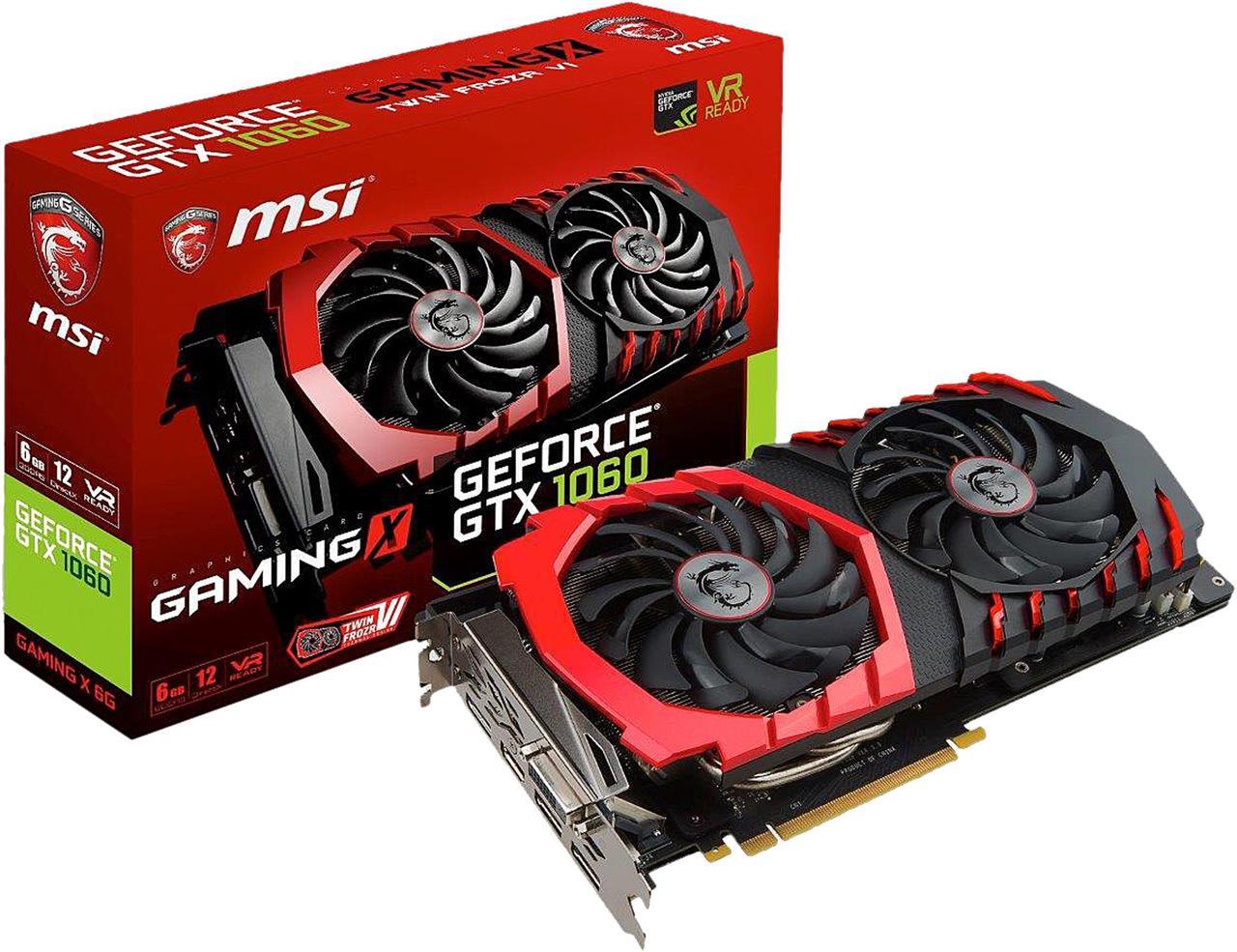Alt view image 11 of 12 - MSI GeForce GTX 1060 6GB GDDR5 PCI Express 3.0 x16 ATX Graphics Card GTX 1060 GAMING X 6G
