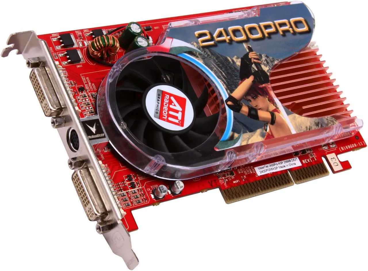 Main image of VisionTek Radeon HD 2400PRO 256MB GDDR2 AGP 4X/8X Graphics Card 900165