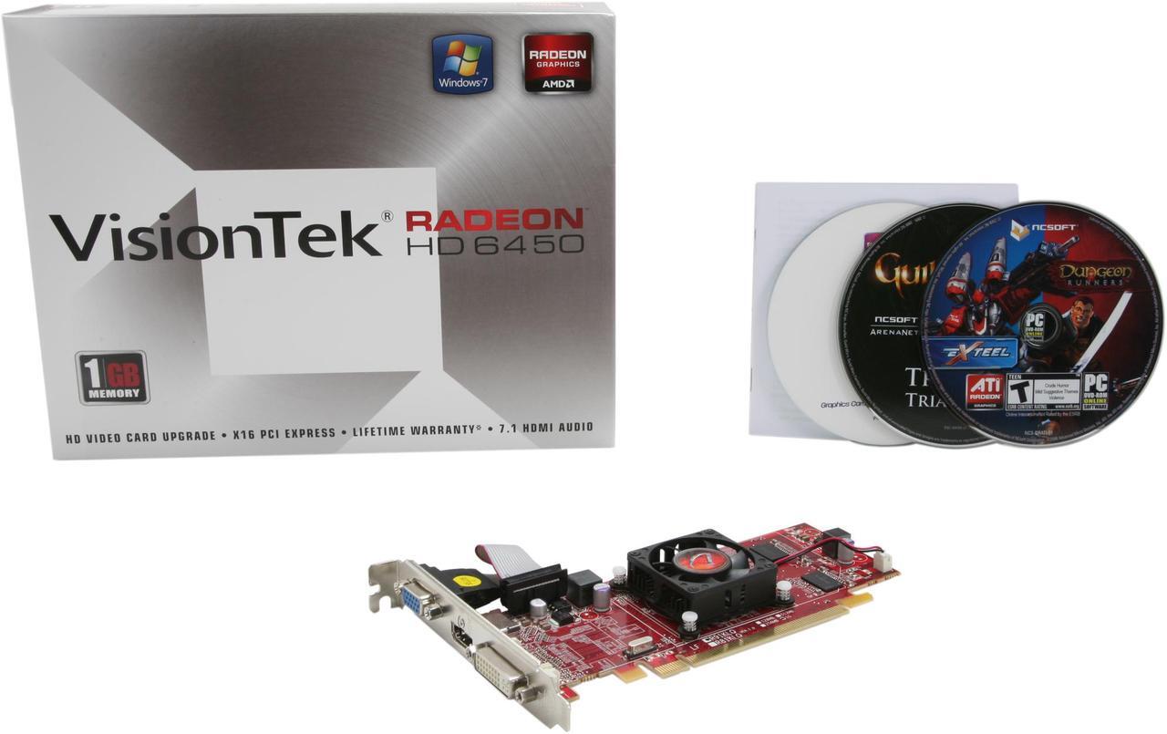 Alt view image 5 of 5 - Visiontek Radeon 6450 1GB DDR3 (DVI-D, HDMI, VGA), 900371