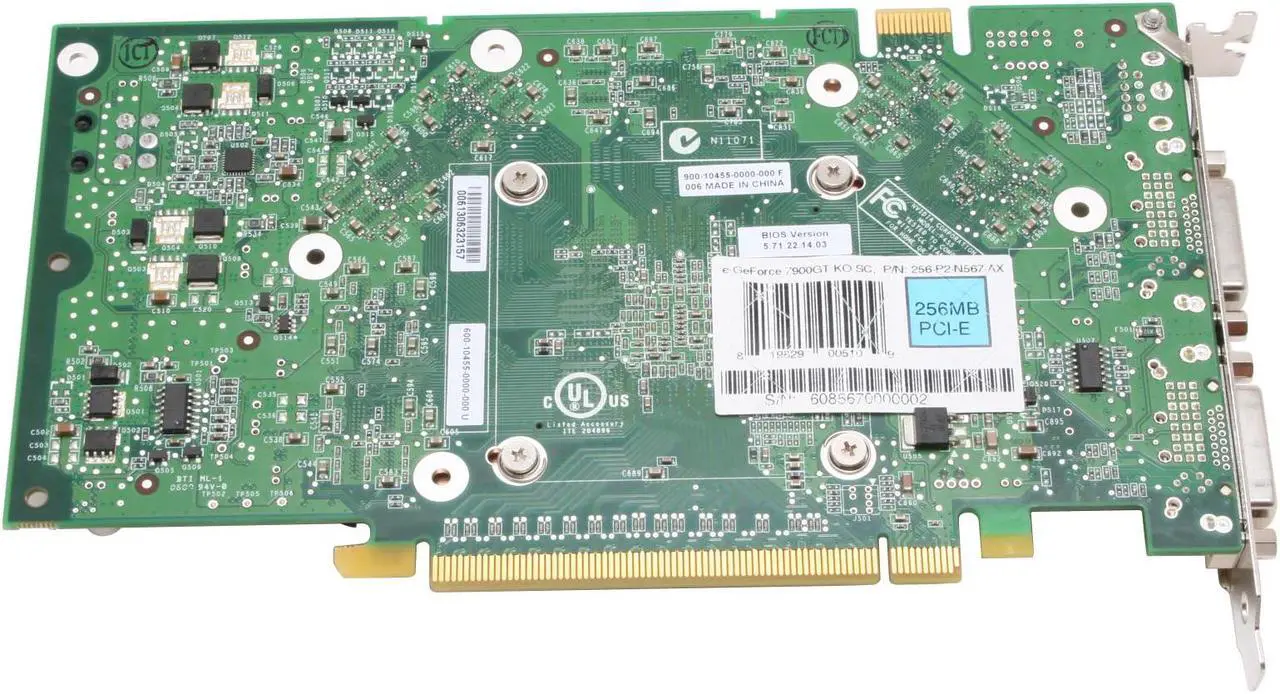 Alt view image 4 of 7 - EVGA GeForce 7900GT 256MB GDDR3 PCI Express x16 SLI Support Graphics Card 256-P2-N567