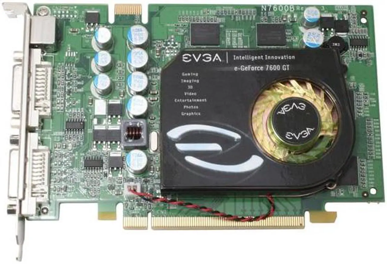 Alt view image 3 of 8 - EVGA GeForce 7600GT 256MB GDDR3 PCI Express x16 SLI Support Graphics Card 256-P2-N550 -T2