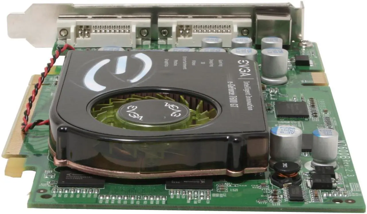 Alt view image 4 of 8 - EVGA GeForce 7600GT 256MB GDDR3 PCI Express x16 SLI Support Graphics Card 256-P2-N550 -T2