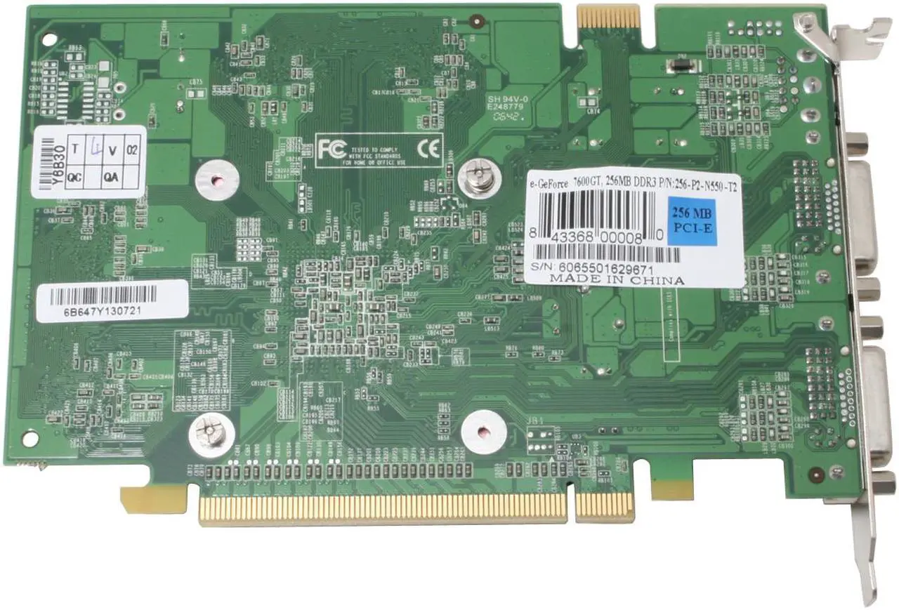 Alt view image 5 of 8 - EVGA GeForce 7600GT 256MB GDDR3 PCI Express x16 SLI Support Graphics Card 256-P2-N550 -T2