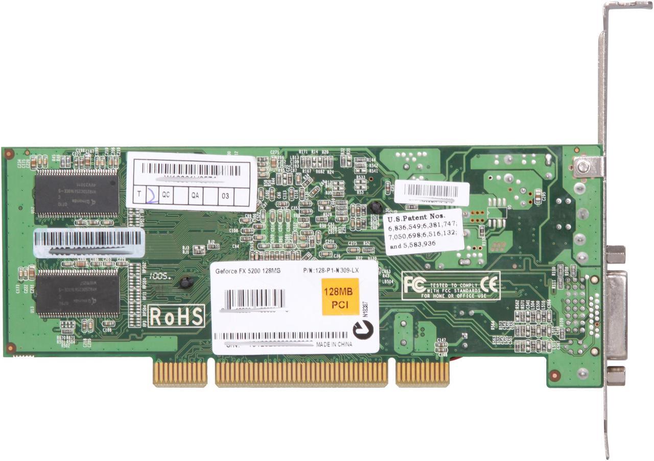 Alt view image 4 of 5 - EVGA GeForce FX 5200 128MB DDR PCI Graphics Card 128-P1-N309-LX
