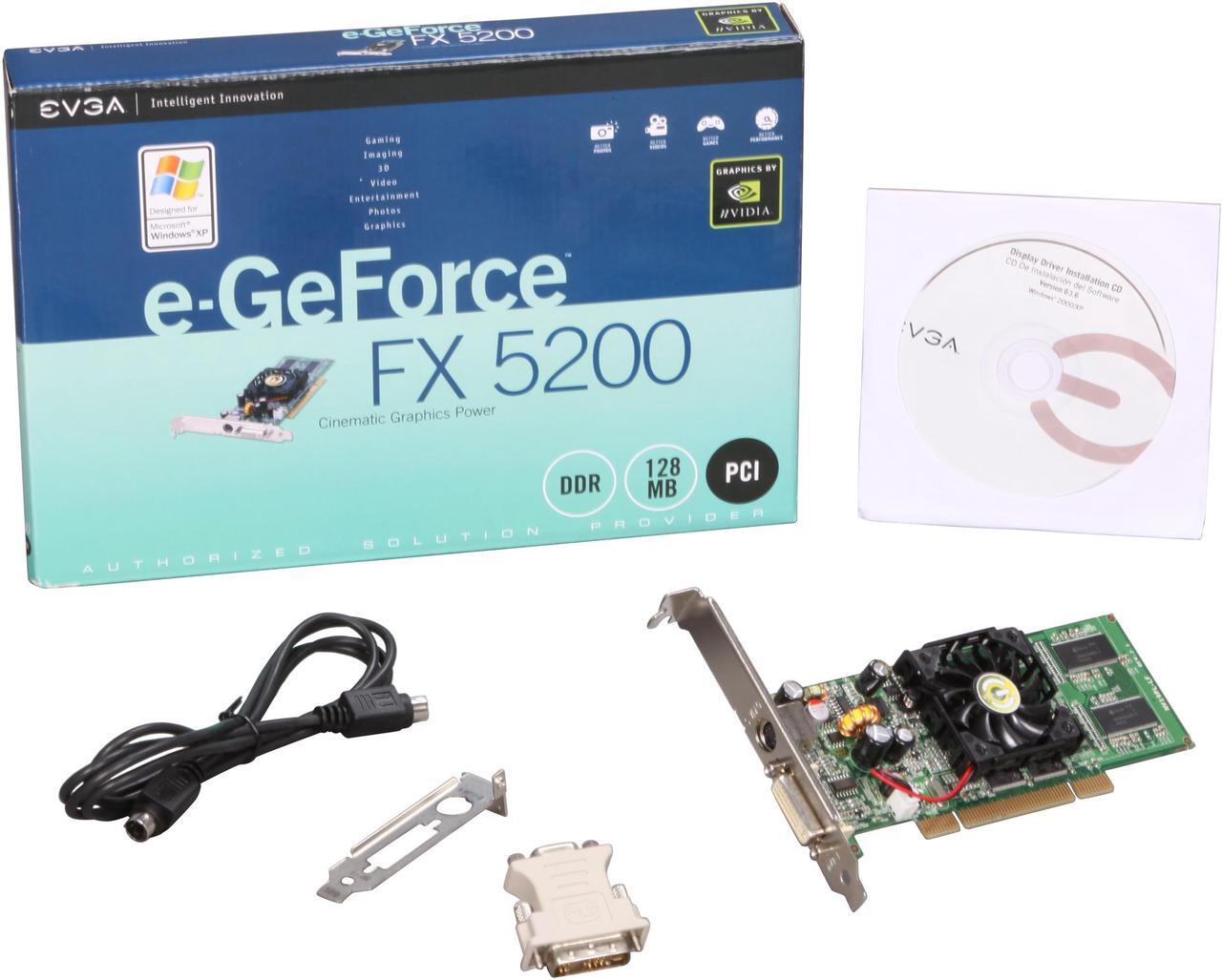 Alt view image 5 of 5 - EVGA GeForce FX 5200 128MB DDR PCI Graphics Card 128-P1-N309-LX