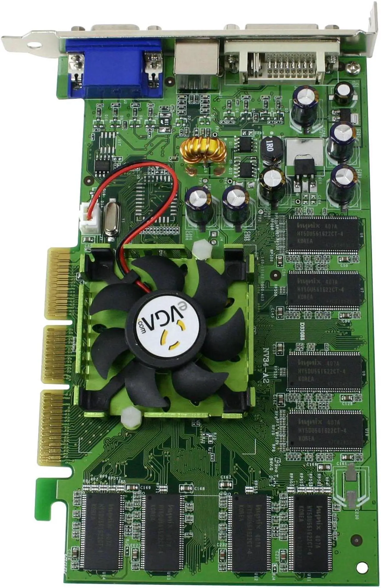 Alt view image 2 of 5 - EVGA GeForce FX 5500 256MB DDR AGP 4X/8X Graphics Card 256-A8-N313-LX