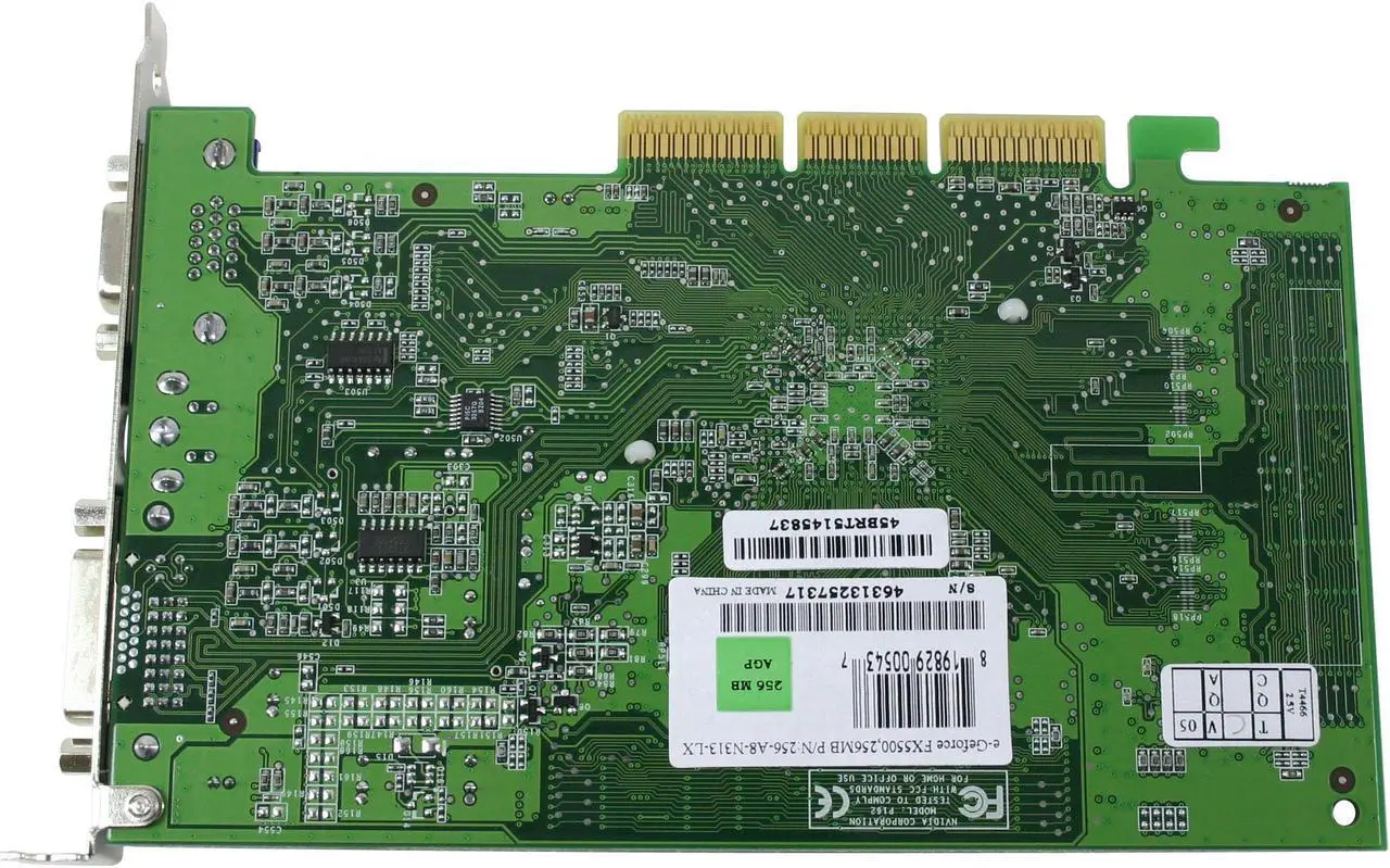 Alt view image 3 of 5 - EVGA GeForce FX 5500 256MB DDR AGP 4X/8X Graphics Card 256-A8-N313-LX