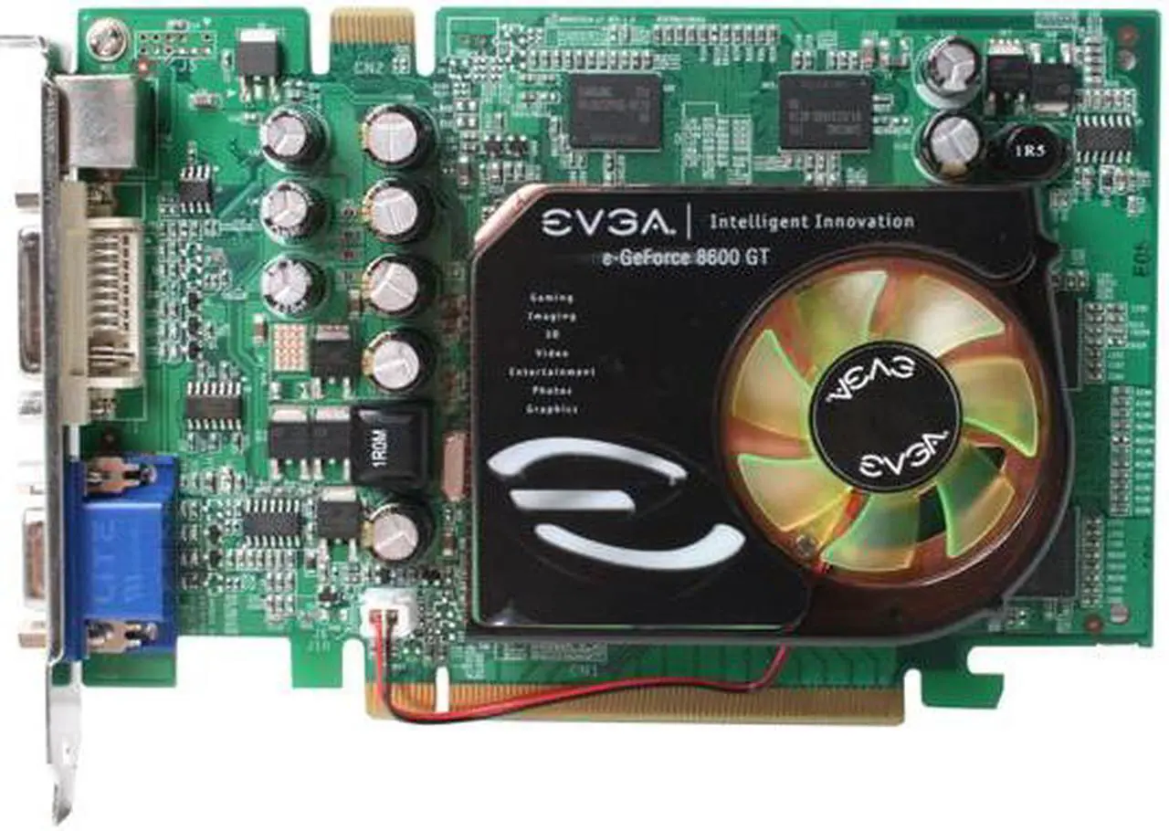 Alt view image 3 of 5 - EVGA GeForce 8600 GT 256MB GDDR3 PCI Express x16 SLI Support Graphics Card 256-P2-N753-TR