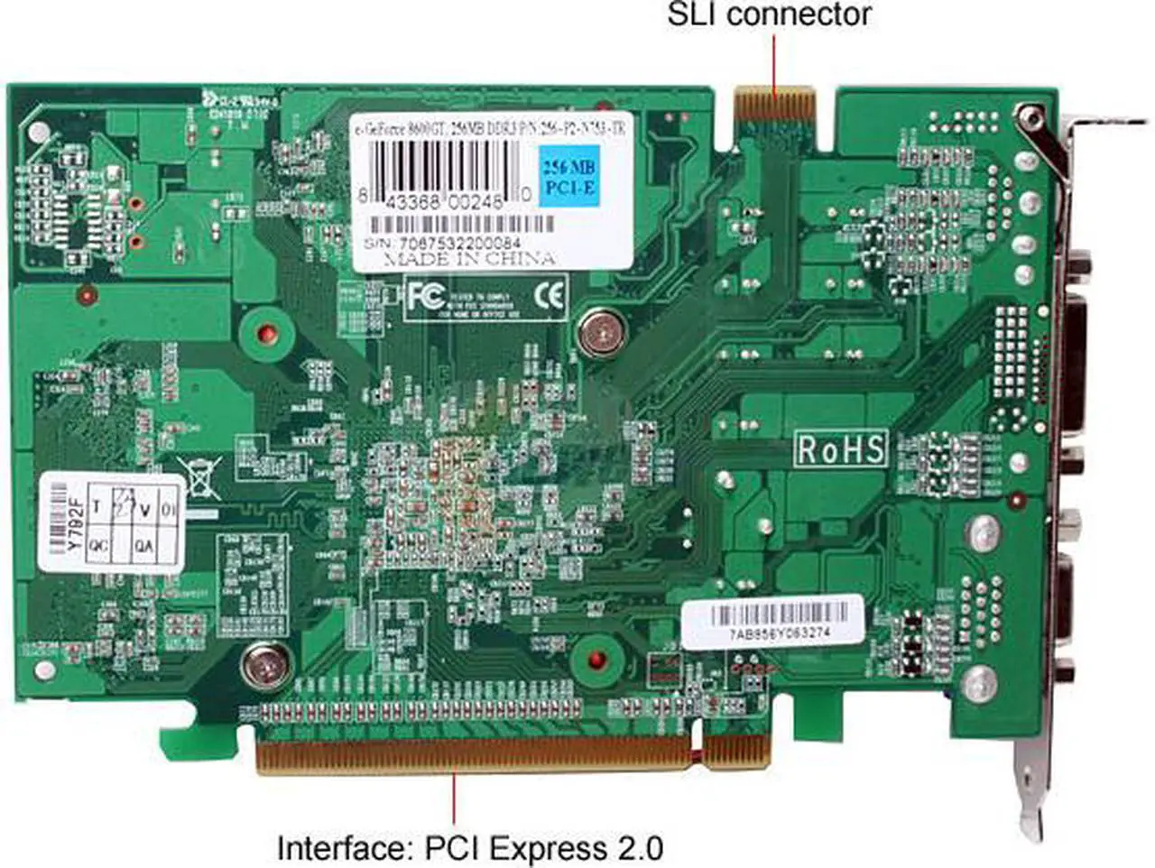 Alt view image 4 of 5 - EVGA GeForce 8600 GT 256MB GDDR3 PCI Express x16 SLI Support Graphics Card 256-P2-N753-TR