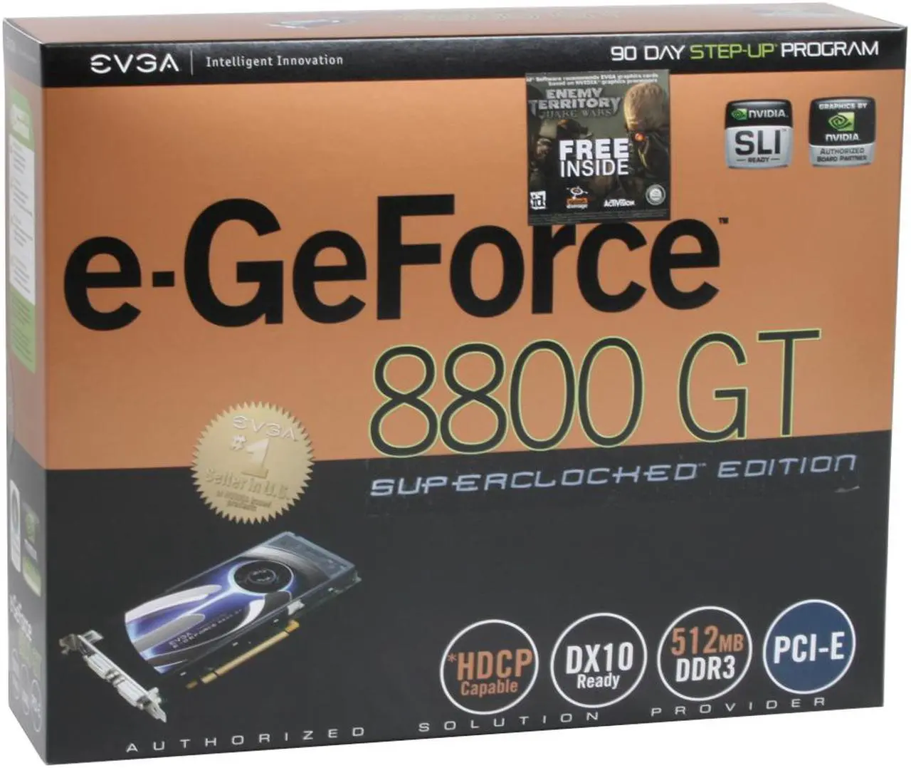 Alt view image 7 of 7 - EVGA 512-P3-N802-A1 GeForce 8800GT 512MB 256-bit GDDR3 PCI Express 2.0 x16 HDCP Ready SLI Supported Video Card