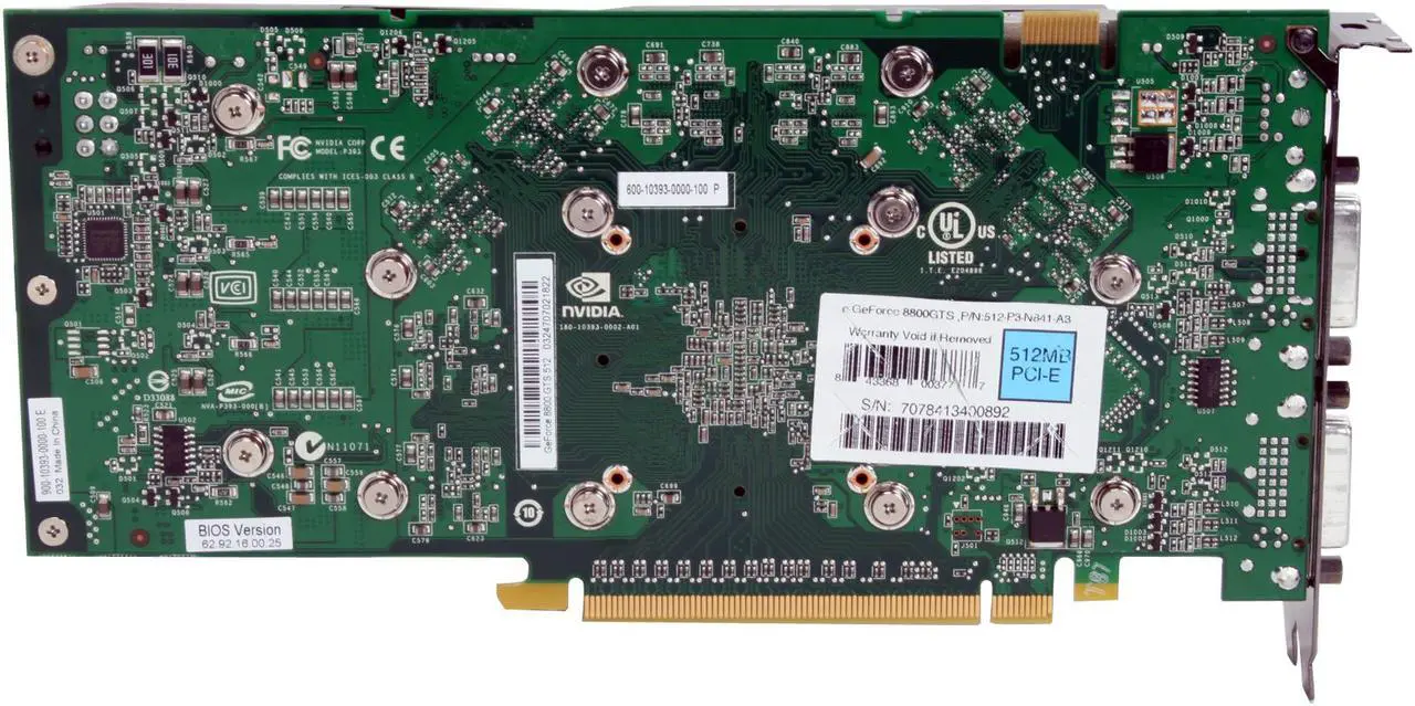 Alt view image 4 of 8 - EVGA GeForce 8800GTS (G92) 512MB GDDR3 PCI Express 2.0 x16 SLI Support Graphics Card 512-P3-N841-A3
