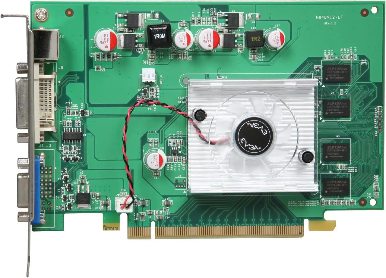 Alt view image 3 of 5 - EVGA GeForce 8400 GS 512MB DDR2 PCI Express x16 Graphics Card 512-P2-N738-LR