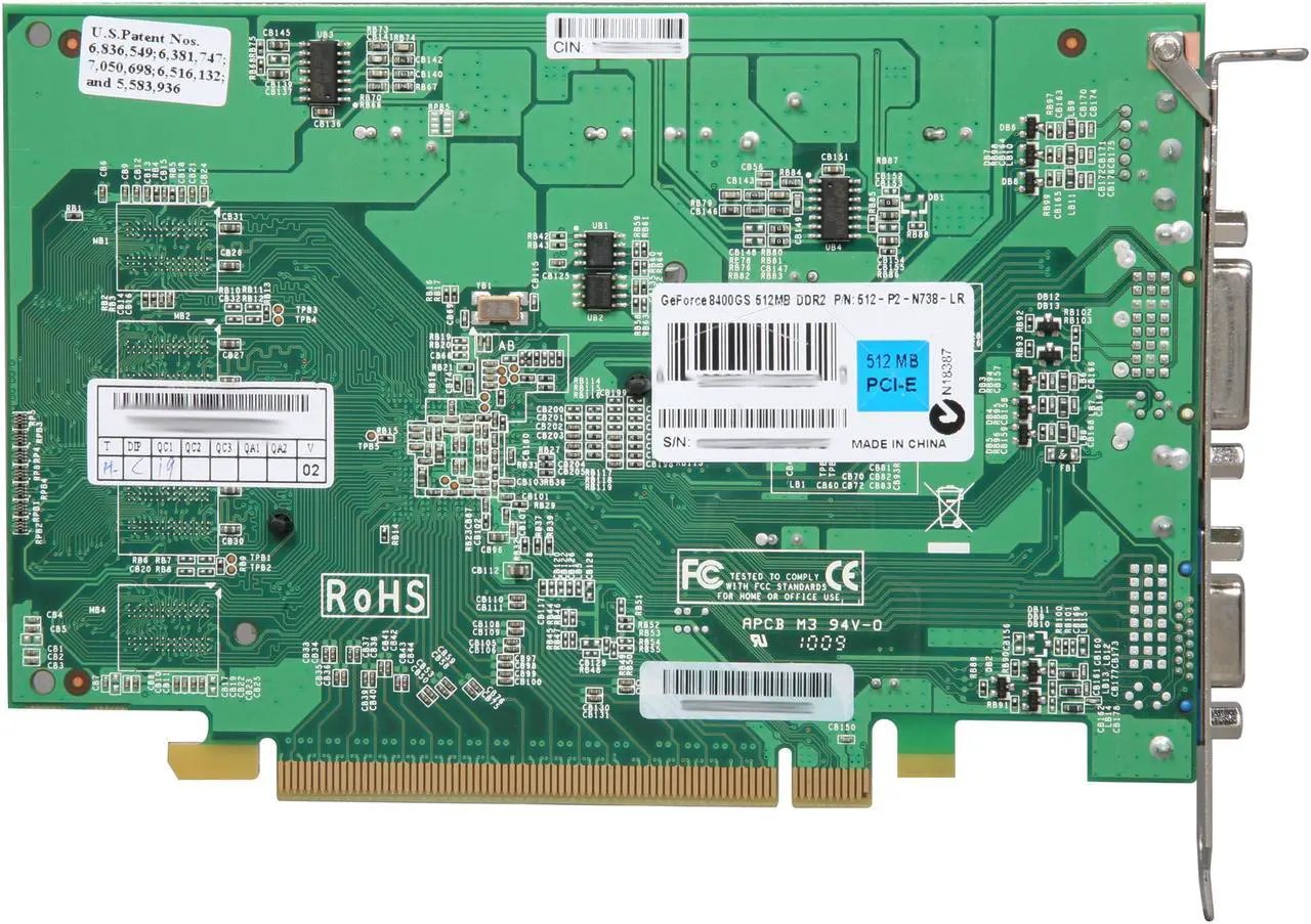 Alt view image 4 of 5 - EVGA GeForce 8400 GS 512MB DDR2 PCI Express x16 Graphics Card 512-P2-N738-LR