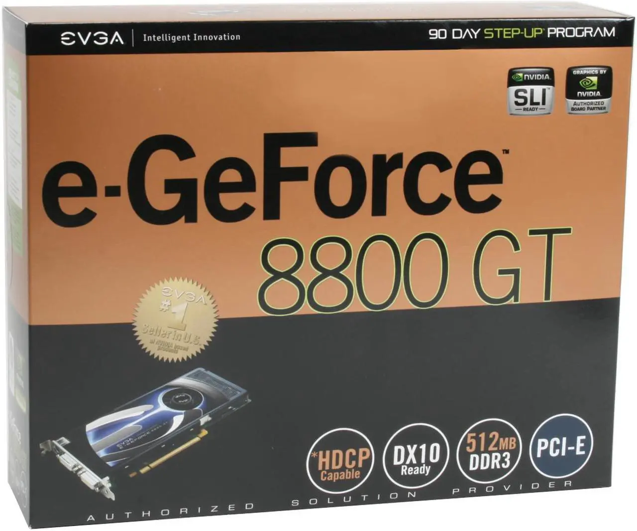 Alt view image 5 of 5 - EVGA GeForce 8800 GT 512MB GDDR3 PCI Express 2.0 x16 SLI Support Graphics Card 512-P3-N801-AR