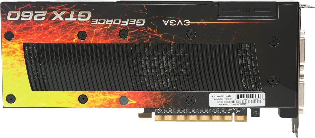 Alt view image 4 of 6 - EVGA GeForce GTX 260 896MB GDDR3 PCI Express 2.0 x16 SLI Support Graphics Card 896-P3-1260-AR