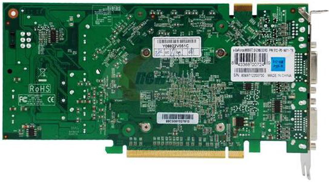 Alt view image 4 of 6 - EVGA GeForce 9800 GT 512MB GDDR3 PCI Express 2.0 x16 SLI Support Video Card 512-P3-N971-TR