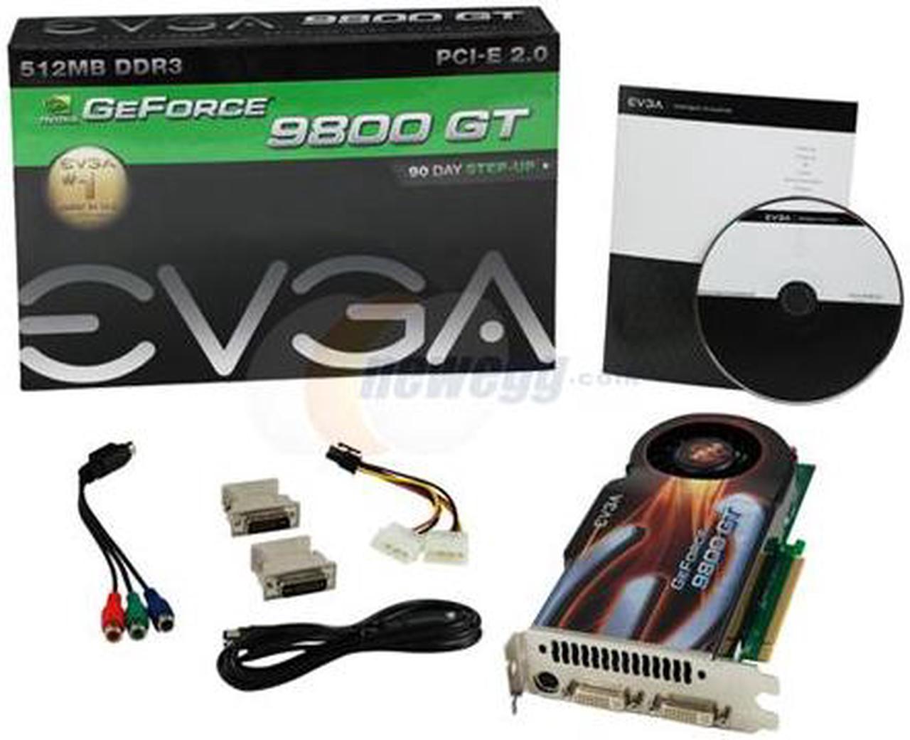 Alt view image 6 of 6 - EVGA GeForce 9800 GT 512MB GDDR3 PCI Express 2.0 x16 SLI Support Video Card 512-P3-N971-TR