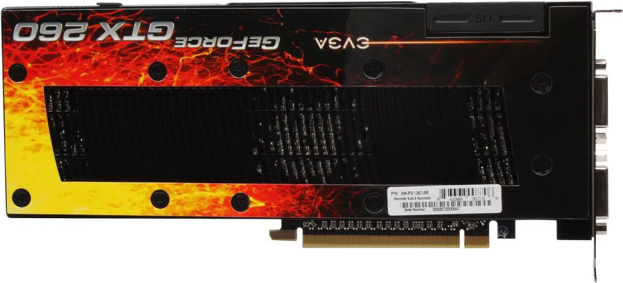Alt view image 4 of 6 - EVGA 896-P3-1267-AR GeForce GTX 260 Core 216 Superclocked Edition 896MB 448-bit GDDR3 PCI Express 2.0 x16 HDCP Ready SLI Supported Video Card