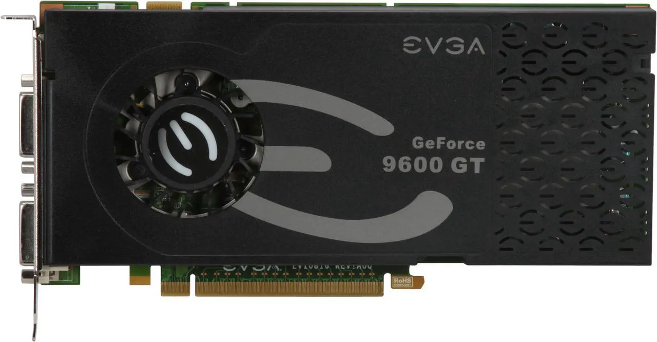 Alt view image 3 of 6 - EVGA GeForce 9600 GT 1GB GDDR3 PCI Express 2.0 x16 SLI Support Graphics Card 01G-P3-N858-TR