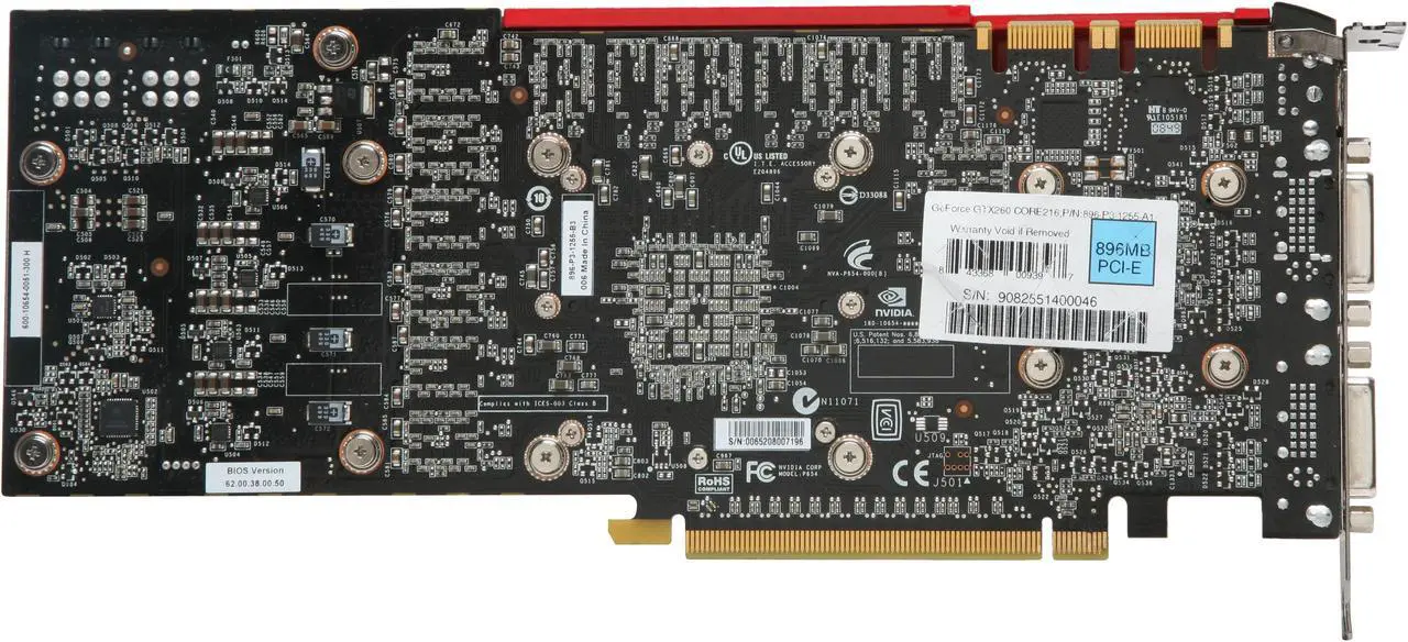 Alt view image 4 of 6 - EVGA 896-P3-1255-A1 GeForce GTX 260 Core 216 896MB 448-bit GDDR3 PCI Express 2.0 x16 HDCP Ready SLI Supported Video Card