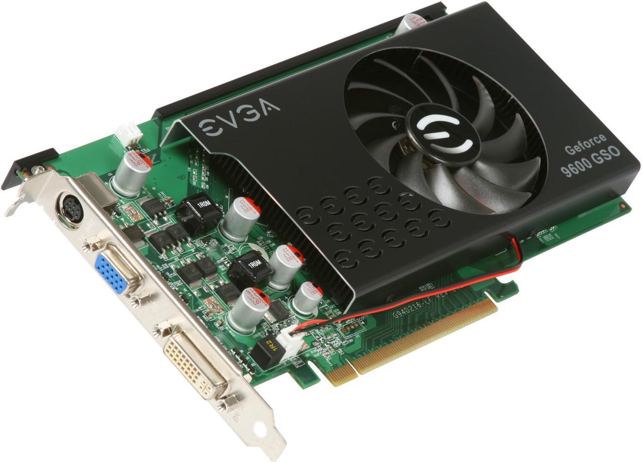 EVGA GeForce 9600 GSO 1GB DDR2 PCI Express 2.0 x16 Video Card 01G-P3-N964-LR